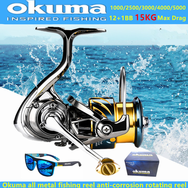 Kastking Reel Zephyr - Okuma Vollmetall-Angelrolle 12+1BB 15KG Max Bremskraft