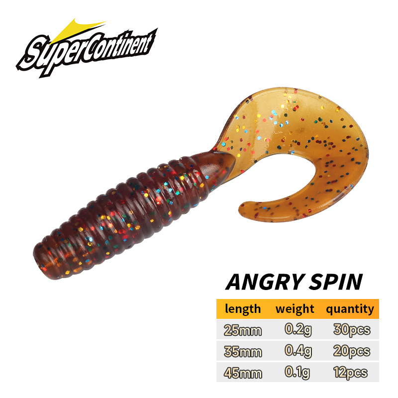 Fishing Lure Soft Plastic - Supercontinent Soft Bait Angry Spin 25
