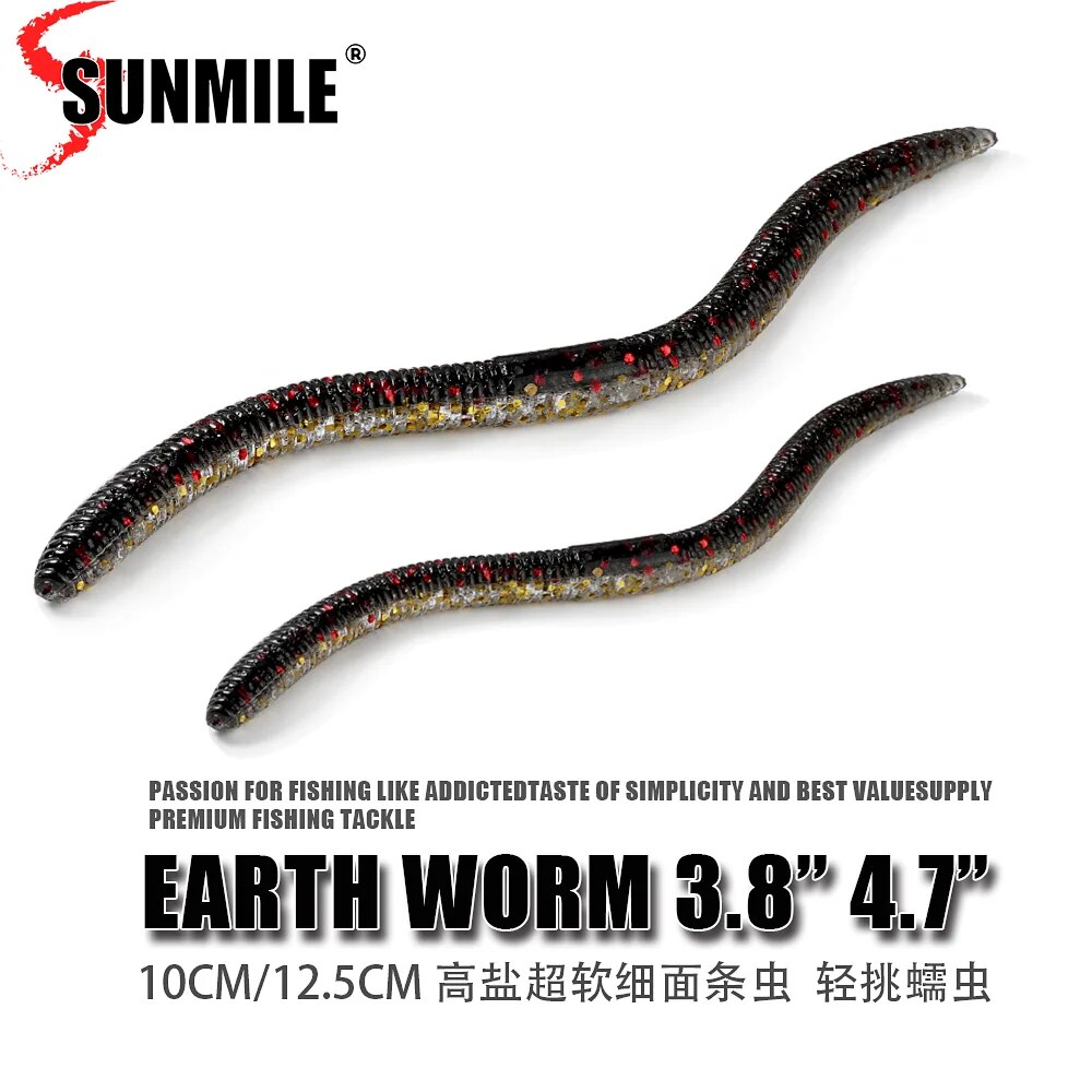 Fishing Lure Soft Plastic - SUNMILE Weiche Angeln Lure10cm12.5cm Senko Wurm