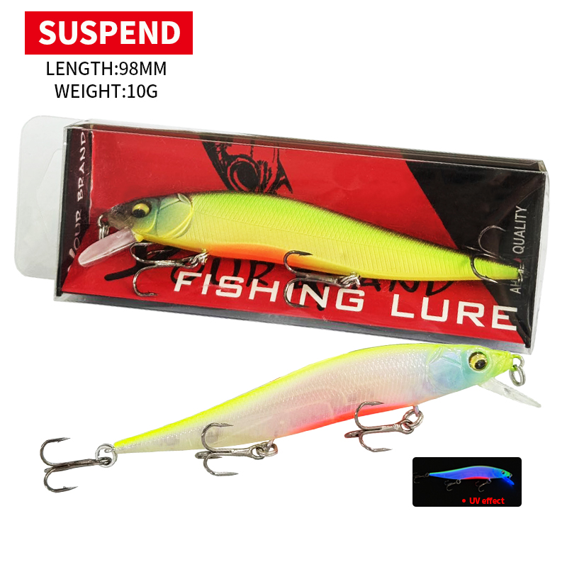 Fishing Lure Jerkbait - 98MM 10G Schwebender Minnow Jerkbait AURORA