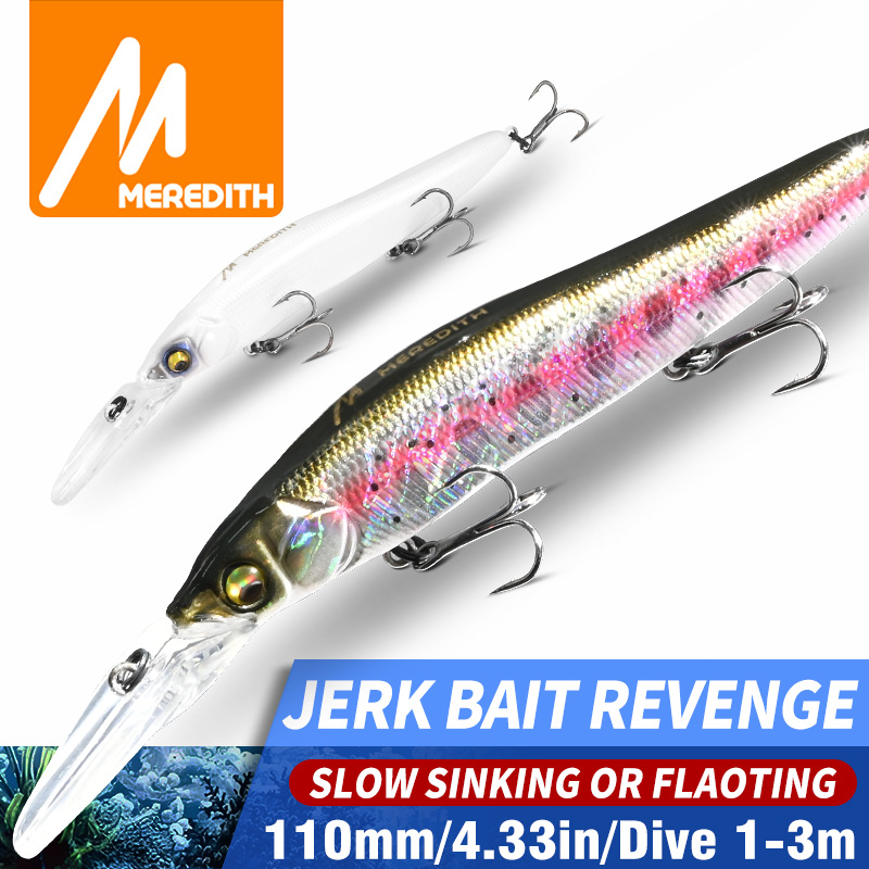Fishing Lure Jerkbait - MEREDITH Minnow Wobbler Angelköder, 110 mm,