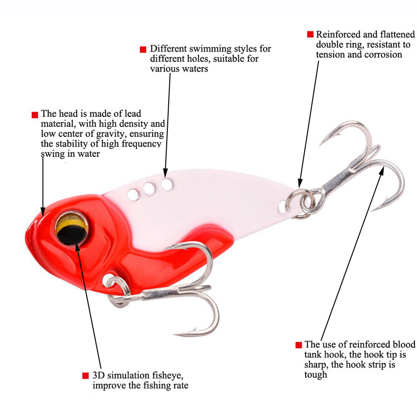6 stücke Metall VIB Angeln Loc – Fishing Lure Blade Bait Bewertung und Preis
