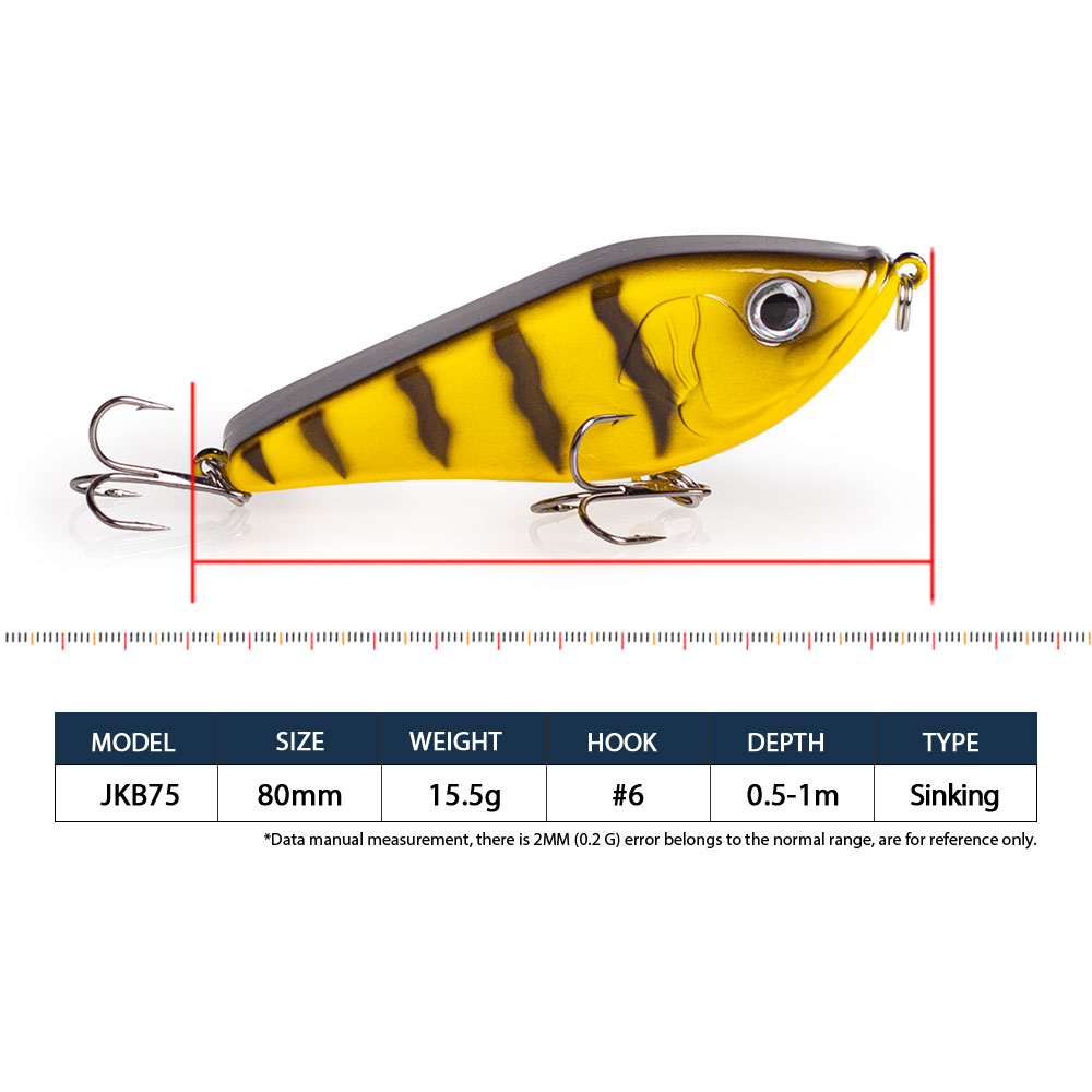 80mm/15,5g Muskies Jerkbait He – Fishing Lure Jerkbait Bewertung und Preis