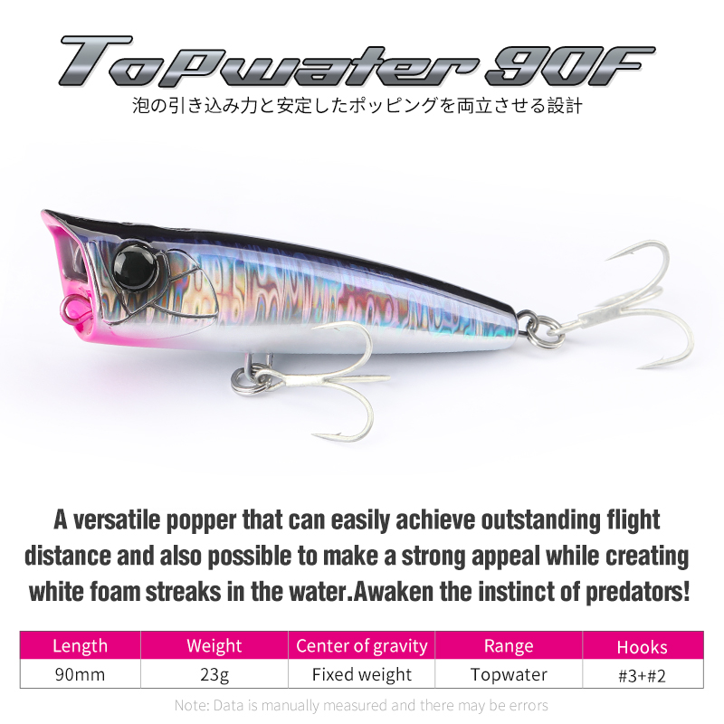 TSURINOYA 90mm 23g Topwater Po – Fishing Lure Popper Bewertung und Preis